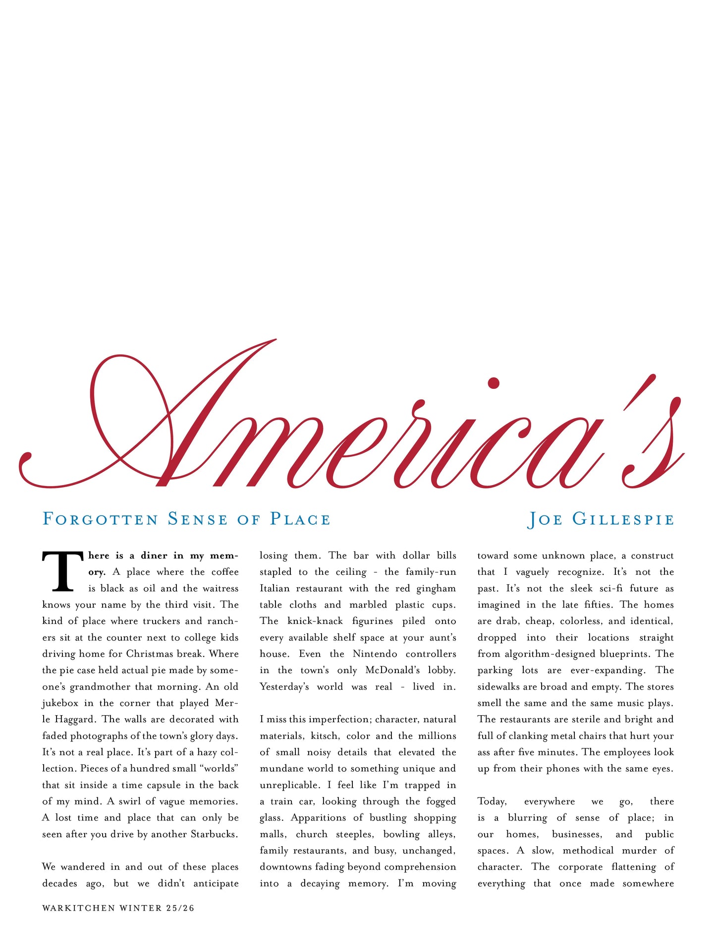 Winter Coffee Table 25/26